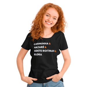 Camiseta Carminha & Nazaré & Odete Roitman & Flora Globoplay